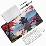 【Tapis de Souris XXL】 le tapis de souris Forêt Wapiti, la taille de 800 x 400 x 3mm/31.5 X 15.7 Inch, peut contenir votre souris, votre clavier de jeu, votre ordinateur portable et d'autres articles de bureau. Épaisseur de 3 mm pour s'adapter à toutes les surfaces, offre un espace de mouvement parfait pour les jeux ou le bureau