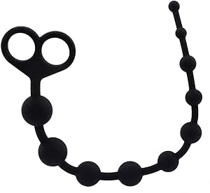 Amazon: Gradient Beads Anal Plug,Silicone Anal with Ring Waterproof