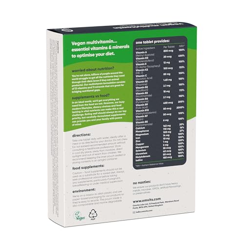 Vegan Multivitamins & Minerals - With High Strength Vitamin B12, D3, K2 & Iron - 180 Tablets in 100% Plastic-free Packaging - 6 Month Supply - Advanced Supplement for Men & Women - Palm Oil & GMO Free - Image 3