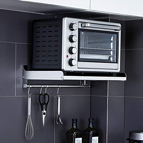 Support mural pour micro-ondes en acier inoxydable, l'élégance durable d'une étagère de cuisine