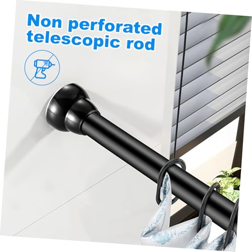 Tringle à linge rétractable extensible sans perçage pour rideau de douche - 4