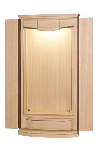 イレイン(タモ)(アクリル厨子・LED灯付き)創価学会仏壇 創価学会仏具 コンパクト ミニ仏壇 壁掛け モダン