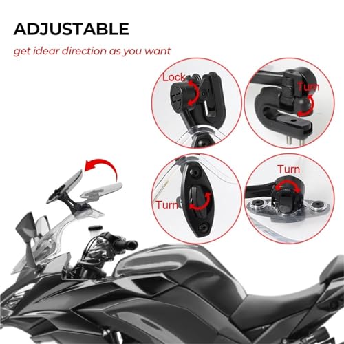 Extension pare-brise moto VFR 800 réduction bruit et vent spoiler déflecteur VTEC - 3