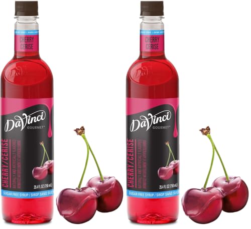 DaVinci Gourmet Sugar Free Cherry Syrup, 25.4oz (Pack of 2)