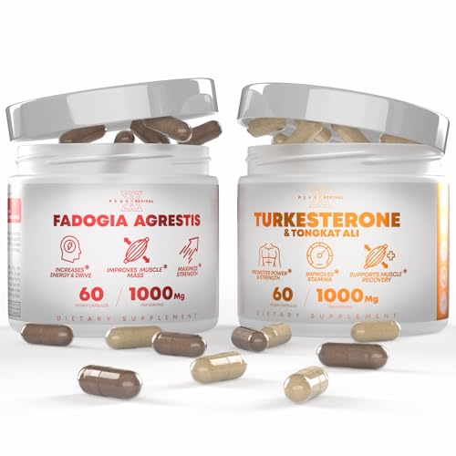 Peak Revival-X Turkesterone & Tongkat Ali Lean Muscle Growth & Recovery + Fadogia Agrestis Muscle Stack for Athletic Performance & Muscle Mass (60 Capsules)