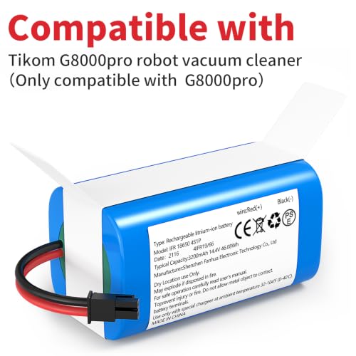 3200mAh Battery Replacement Compatible with Tikom G8000Pro Robot Vacuum by Fanhua - Used condition - Image 3