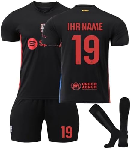 Personalised Barca Home Style 2024/25 Football Jersey Children Ad...