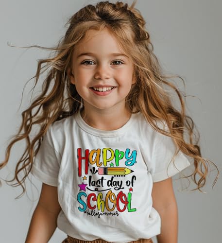 Image of hrcfbk Kids Toddler Little Boys Girls Last Day of School T-Shirt End of School Year Summer Holiday Shirt