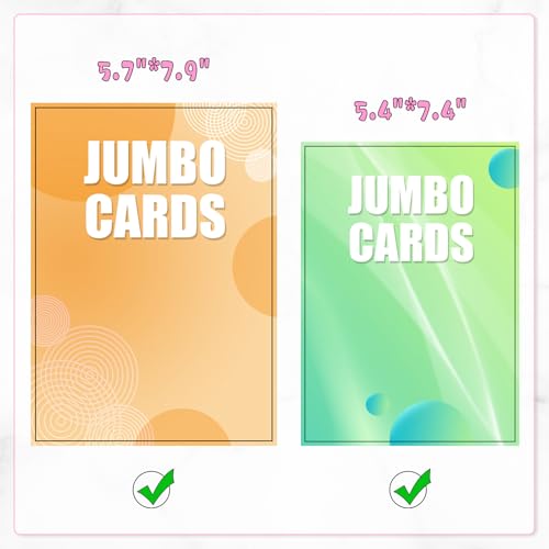 Jumbo Card Binder – WITHYU PU Leather Ringless Card Collection Binder with 60 Pockets, 5.9\'\' x 8.4\'\'Card Holders Storage Album for Game Card (Pink)