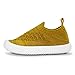 JAN & JUL Toddler Boy Girl Shoes, Slip-on Sneakers with Flexible Sole (Mustard, EU Size 25)