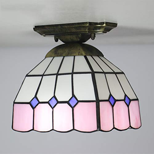 Lampe plafond vintage jaune luminaire rectangulaire 7 pouces eclairage - 4