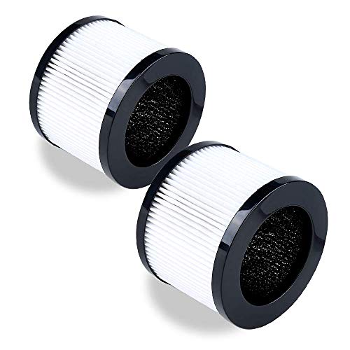Nobebird Filtro Recambio para Purificador de Aire, 2 Paquetes, Compatible con el Purificador de Aire Portátil, True HEPA y Filtros de Carbón Activado