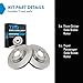 TRQ Front Disc Brake Rotor LH RH Kit Pair Set of 2 for Hyundai Kia
