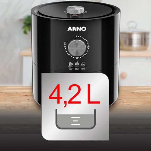 Fritadeira sem Óleo, Arno, Airfry Ultra, com 4,5l de capacidade, Preta, UFRP, 127V