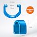HARFINGTON 10pcs Bicycle Cable Clamps C-Clips Aluminum Alloy Housing Hose Guide U-Clips Brake Derailleur Shifter for MTB Road Bike, Blue