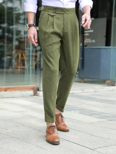 Floerns Men's Classic Fit Flat Front Dress Pants Office Business Trousers3