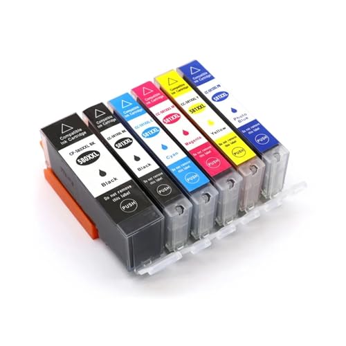 Cartouches PGI-580 CLI-581 jet d'encre pour Canon PIXMA TS6150 TR8550