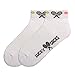 K. Bell Women's Met My Match Tennis Novelty Low Cut Athletic Socks, Raquet (White), Shoe Size: 4-10