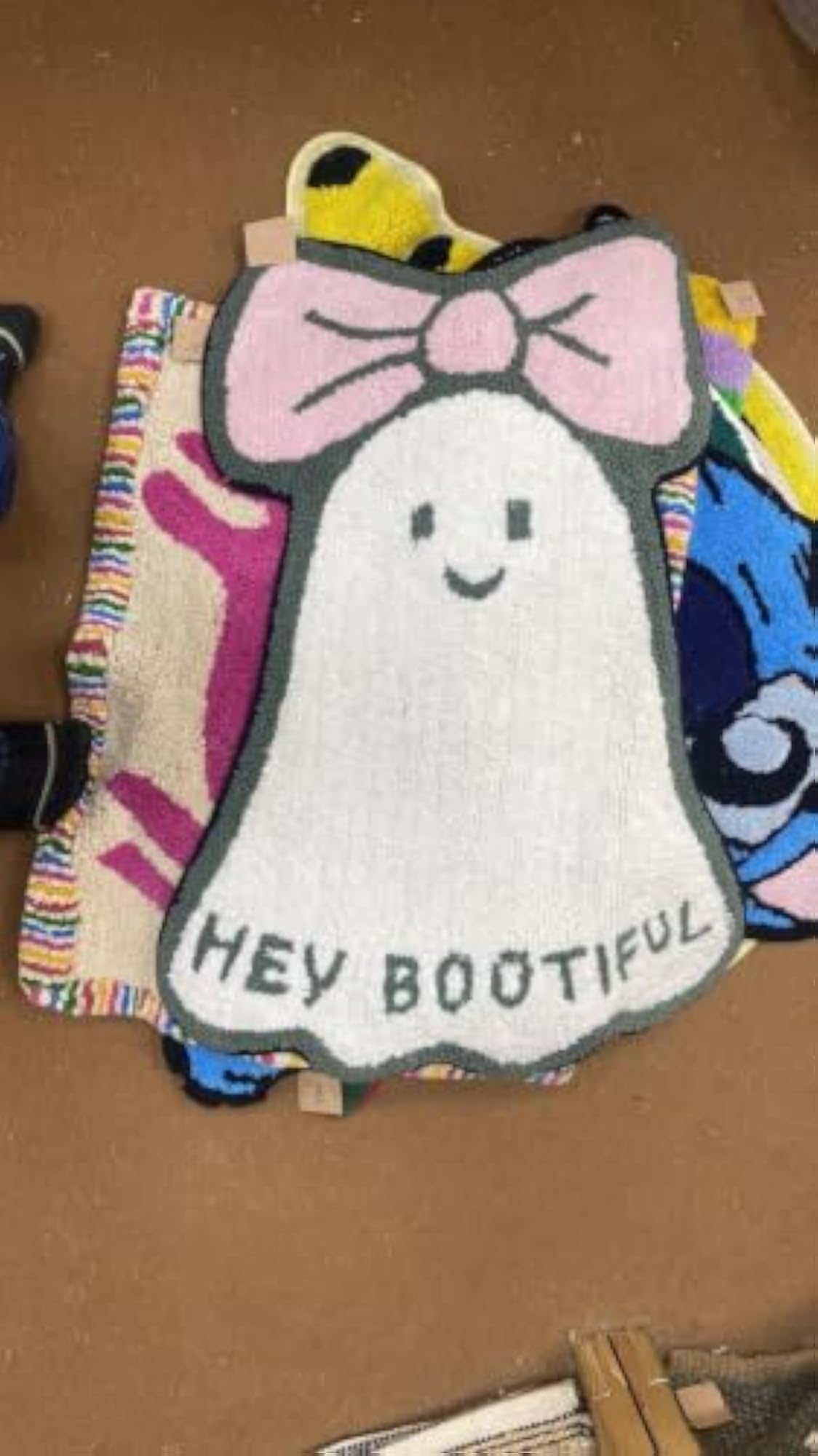 Hey Bootiful Ghost Shape Bathmat for Kids Room