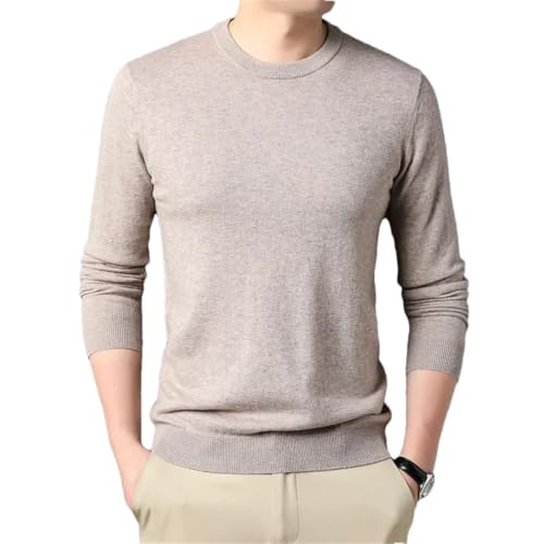 Men's Thin Woolen Sweater Round Neck Base Solid Color Sweater