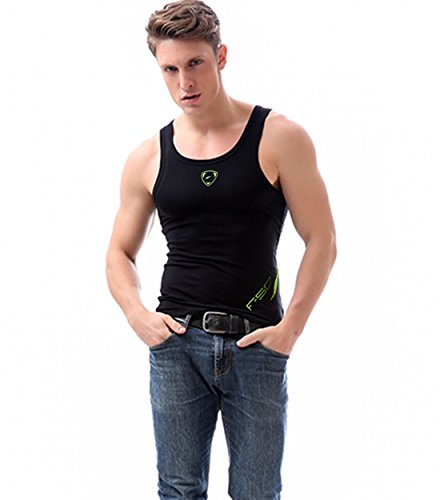 Jeansian Men's 3 Packs Quick Dry Compression Tank Tops Vests Lsl3306 Packd L #TOP5