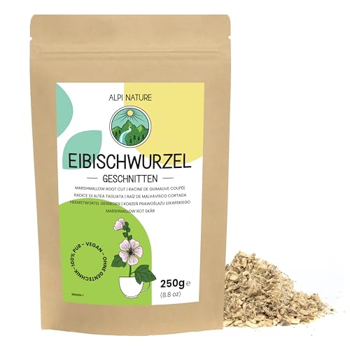Alpi Nature Raíz de Malvavisco Infusión 250g, Raíz de Malvavisco Cortada sin Pelar para Preparar Té Alpi Nature Raíz de Malvavisco Infusión 250g, Raíz de Malvavisco Cortada sin Pelar para Preparar Té