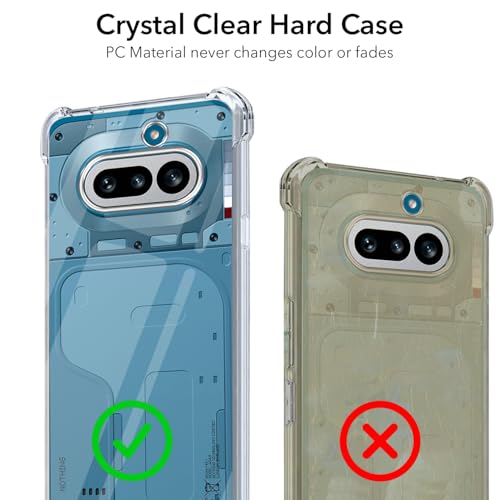Image of Jkobi Shockproof Crystal-Clear Back Cover for Nothing Phone 4A 5G (Anti Yellow Case | Drop & Camera Protection | Hard Polycarbonate)