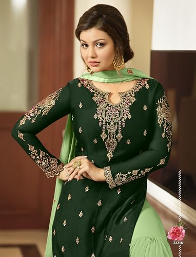 Image of Indian /Pakistani Eid Ramzan Party Wear Wedding Wear Sharara Style Salwar Suit for Women