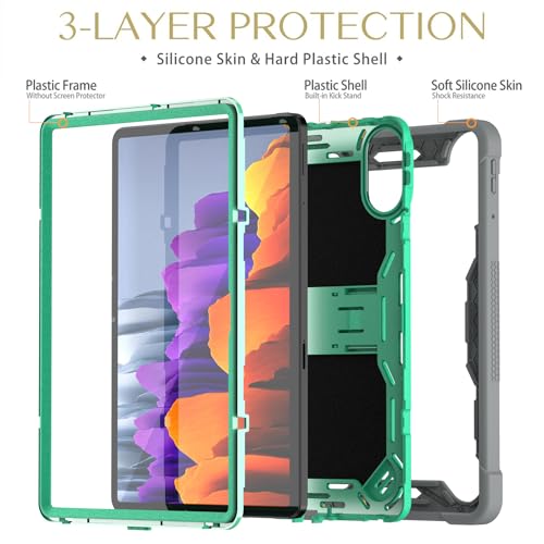 Image of ProElite Cover for Xiaomi Redmi Pad 2 11 inch Case, Rugged Shockproof Heavy Duty Back Case Cover for Xiaomi Redmi Pad 2 11 inch, Mint Grey