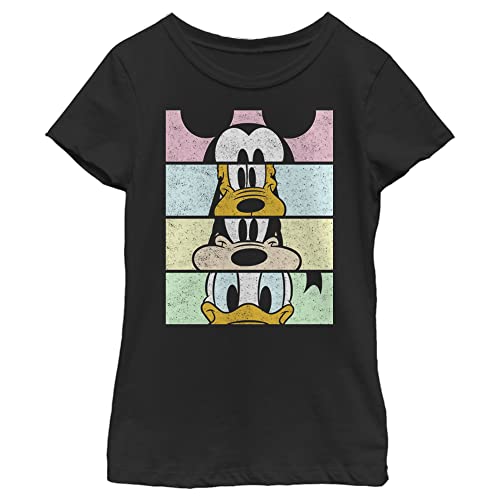 Disney Characters Crop Girl's Solid Crew Tee