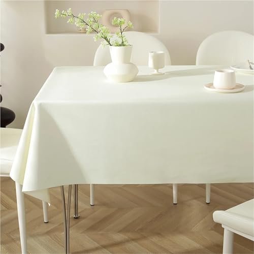 Nappe de table en cuir synthétique uni imperméable 140x220 cm - 3