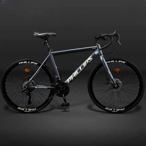 Dazzix新登場26インチクロスバイクエアロロードバイク 自転車 24/27段変速 超軽量 前後ディスクブレーキ 高炭素鋼フロントフォーク ドロップハンドル マウンテンバイク アウトドア自転車 適応身長155-185CM 通勤 通学 街乗り 競技的な挑戦