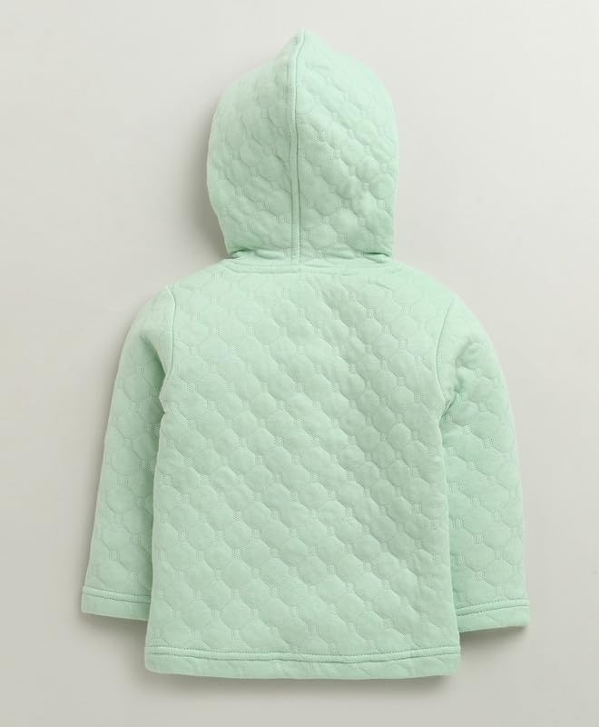 Image of BUMZEE Baby Boys Regular Fit Full Sleeves Hooded Polyfill Winter Set