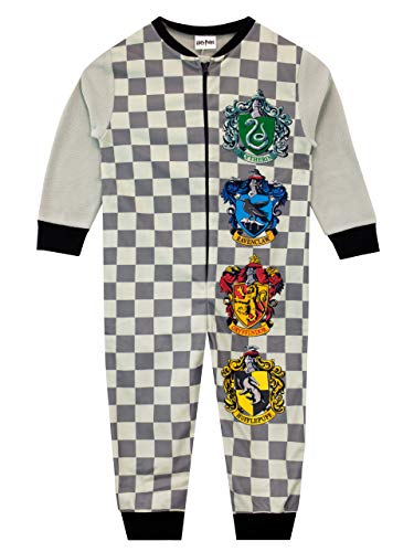 HARRY POTTER Pijama Entera para niños Hogwarts Gris 7-8 Años