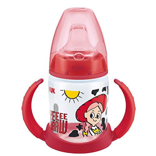 NUK Disney First Choice Caneca para aprender, 6 a 18 meses, bocal de silicone à prova de fugas, anticólico, sem BPA, 150 ml, Jessie (Toy Story)