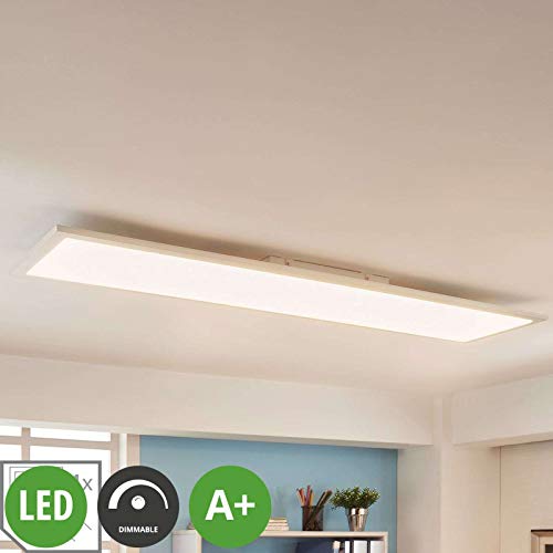 LED Panel 'Enja' dimmable in White Made of Aluminium for e.g. Office & Workroom (1 Light Source, A+) from Arcchio | Ceiling Light, Business Lighting, Office lamp, workspace lamp, Ceiling Light