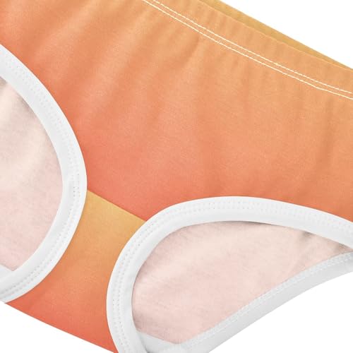 Joisal Cartoon Girls Underwear Toddlers 2t Cotton Girl Panties Cute Yellow Persimmon Gradient Ombre Kids Undies Briefs4