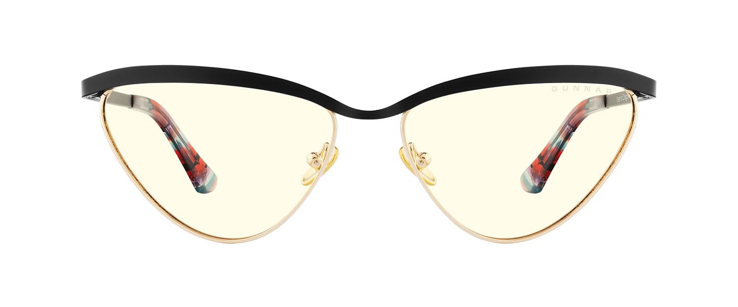 Gunnar Okulary do gier i komputera - Year of the Dragon - Kolor oprawki: Onyks - złoty, odcień soczewek: przezroczysty (blokuje 35% niebieskiego światła i 100% światła UV) - okulary blokujące