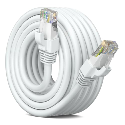 Câble Ethernet CAT6 étanche extérieur Maximm 7,6 m réseau Internet LAN blanc