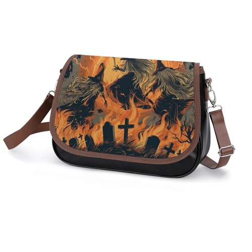 Sac messager imperméable en cuir de qualité supérieure style sorcière