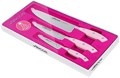 Miniatura 4 de Arcos Juego de cuchillos de cocina profesionales forjados. 3 Cuchillos de cocina para cortar y pelar alimentos. Mango ergonómico de polioximetileno.