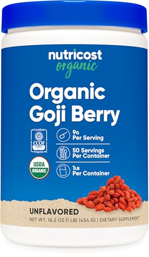 Nutricost Organic Goji Berry Powder (1lb) - USDA Certified Organic, Gluten Free, Non-GMO, Vegetarian