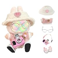 Ropa Para Muñeca Labubu De 38 Cm – Conjunto De 4 Pelucas, Vestido, Bolso, Abrigo Y Bufanda (muñeca No Incluida)