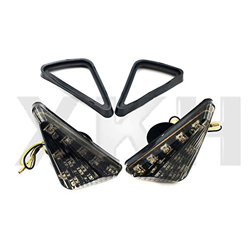 SMT-Smoke Euro Led Flush Mount Turn Signal Compatible With Suzuki Kawasaki Yamaha Bike [B00RUE2EZ8]