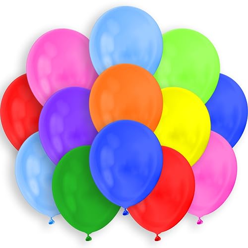 Tilco Balloons | 100 Biodegradable Latex Balloons 9 Inch | Assorted Rainbow Colors | Perfect For Birthdays, Parties, Weddings &Amp; Events | Air, Helium Or Water Fill | Eco-Friendly &Amp; Durable