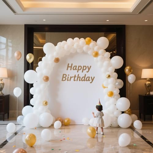 Image of White Balloons Birthday Decorations 30 Pack 18 inch Round Wedding Ballons for White Themed Wedding Graduation Birthday Party Backdrop 4th of July Decorations Independence Day