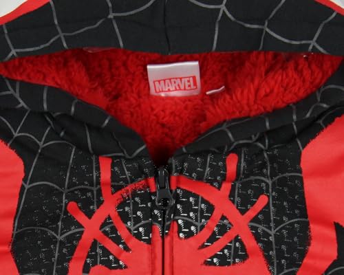 Marvel Spider-Man Boys' Miles Morales Full-Zip Fleece Lined Hoodie4