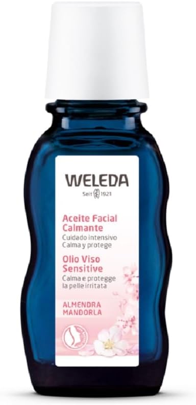 WELEDA Organic Almond Sensitive Face Oil, Intensive Natural Cosmetics Organic Care Oil Against Blemished Skin, Skin Irritations and Makeup Removal, Suitable for Neurodermatitis (1 x 50 ml)