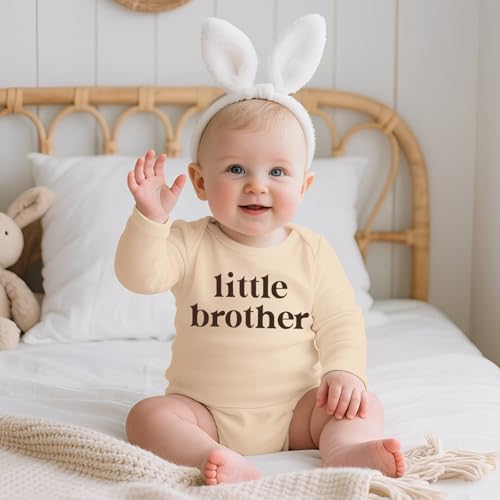 Little Brother Bodysuit Infant Baby Boys Romper Newborn Onesie Sibling Outfits Long Sleeve One Piece Fall Clothes4