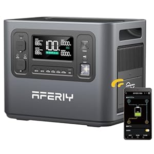 AFERIY 2048Wh/640000mAhポータブル電源、定格2400W出力対応・1.5時間満充電 60,103円送料無料！